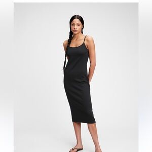 Gap modern cami midi dress black